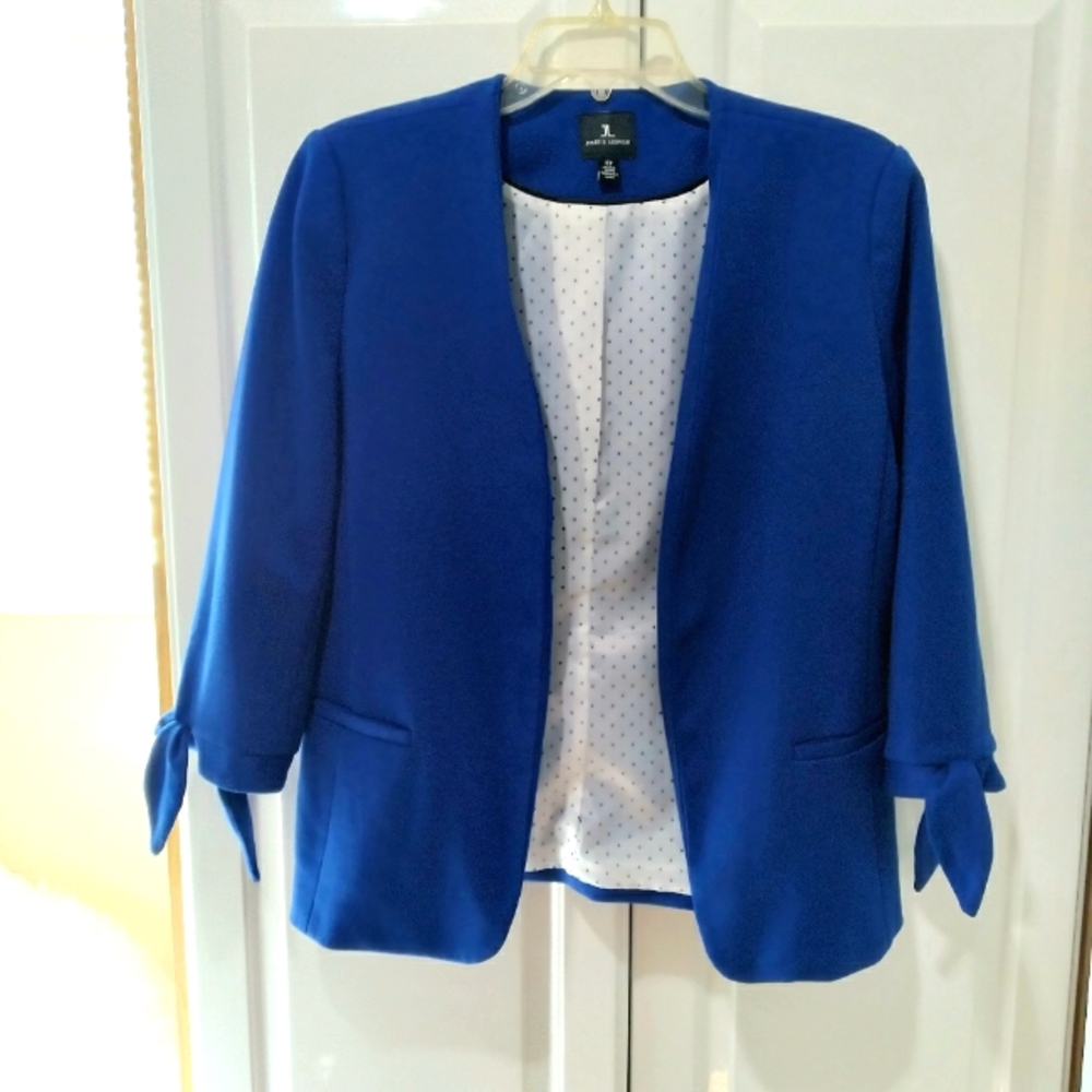 Jules & Leopold Royal Blue Open Front Blazer Size S/P